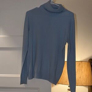 Women's Blue Turtleneck Sweater